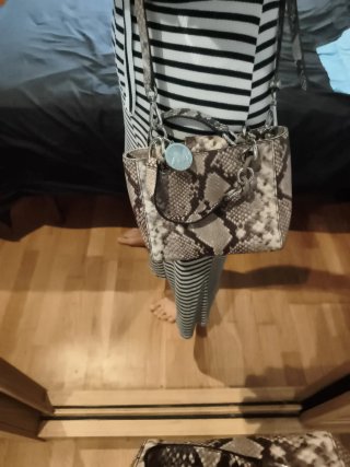 Bolso Michael Kors Serpiente Marrón/Gris