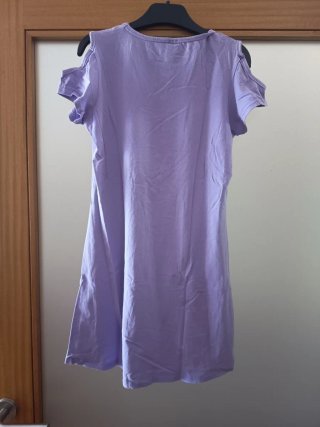 T-shirt de rapariga lilás com estampa