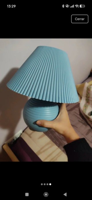 Lámpara de mesa azul