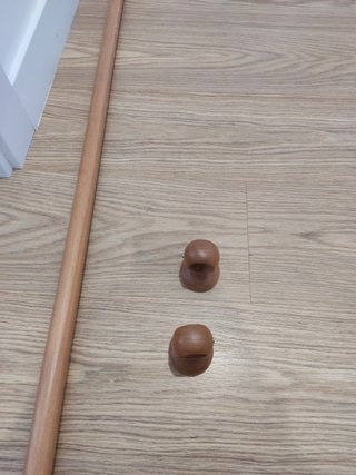 Barra Cortina Madera 250cm Completa
