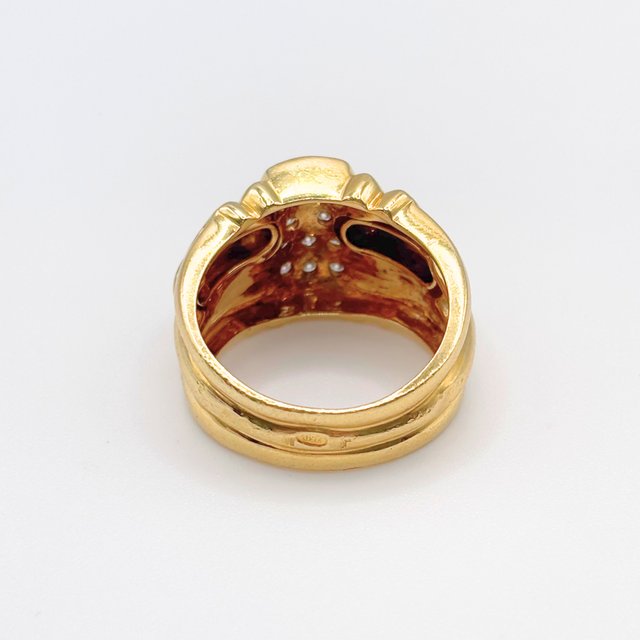 Anillo Oro 18K, Diamantes, 8.18gr, T-14