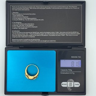 Anillo Oro 18K, Diamantes, 8.18gr, T-14