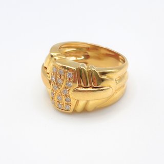 Anillo Oro 18K, Diamantes, 8.18gr, T-14