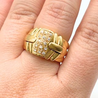 Anillo Oro 18K, Diamantes, 8.18gr, T-14