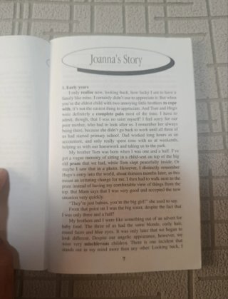 Libro "Joannaś Story and Others" 2o bachillerato