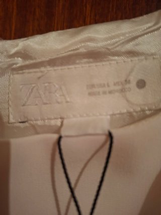 Vestido Zara Beige Talla L