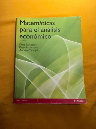 Matematicas Para El Analisis Economico