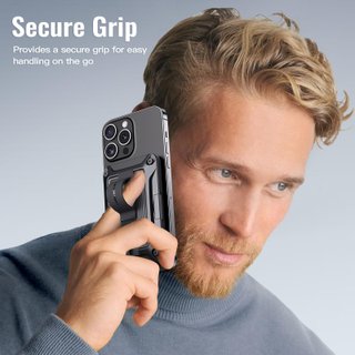 Cartera magnética RFID para iPhone negra