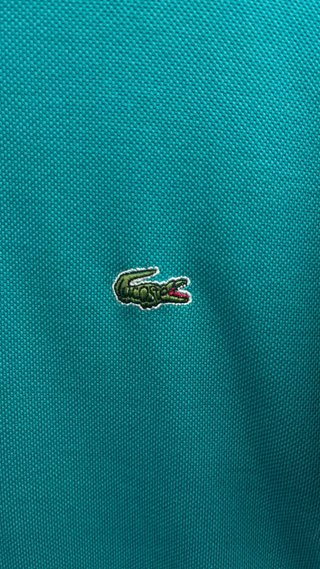 Polo Vintage Chemise Lacoste Verde Turquesa / Agua