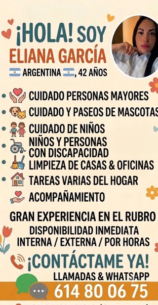 Cuidado de personas mayores, niños y mascotas