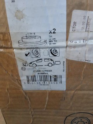 Discos Freno Delanteros Audi 314mm