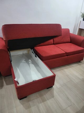 Sofá cheslong con cama