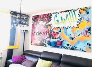 Cuadro Mural XXL Arte Urbano Multicolor