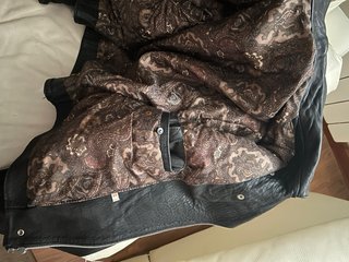 Cazadora Cuero Negra Años 80 Autentico cuero