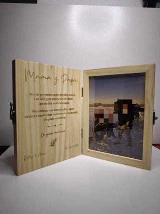 4 Marco Libro Personalizado de madera