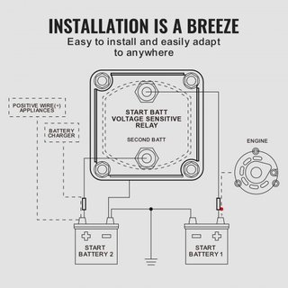 Kit Isolatore Doppia Batteria, 12V 140Amp, Manuale