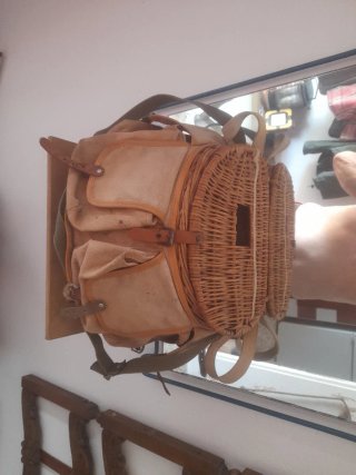 Canasta de pesca vintage