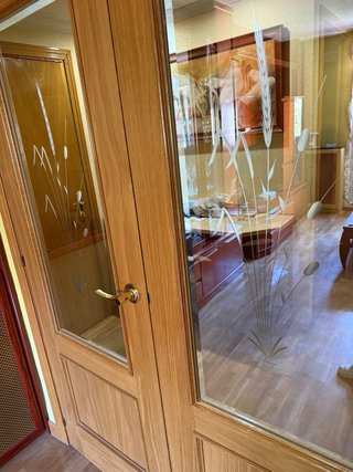 Puerta doble de salón con cristal