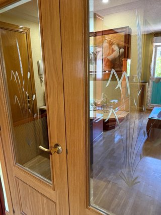Puerta doble de salón con cristal