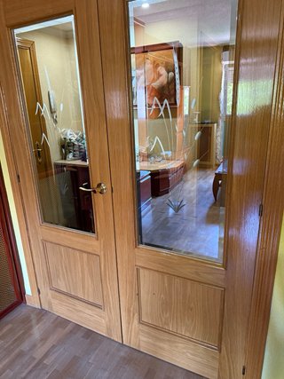 Puerta doble de salón con cristal