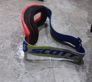 Gafas Motocross Niño Naranja/Azul
