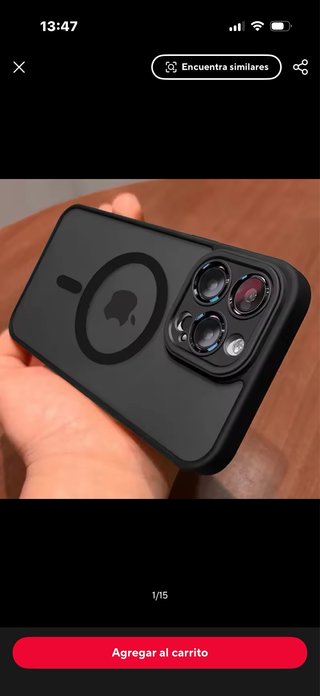 Funda iPhone 15 Negra MagSafe