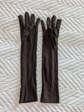 Guantes largos negros