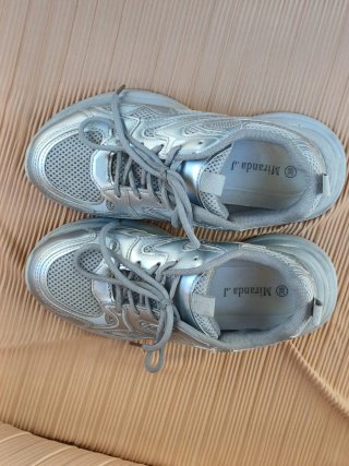 Sneakers argentate metallizzato tg 38