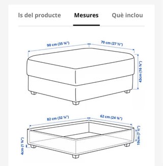 Sofá Ikea kivik 3 plazas + reposapiés.
