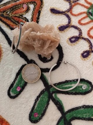 Pendientes aro plata de ley con circonitas