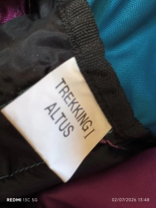 Mochila Altus Trekking NUEVA años 80 Morado/Verde