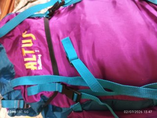 Mochila Altus Trekking NUEVA años 80 Morado/Verde