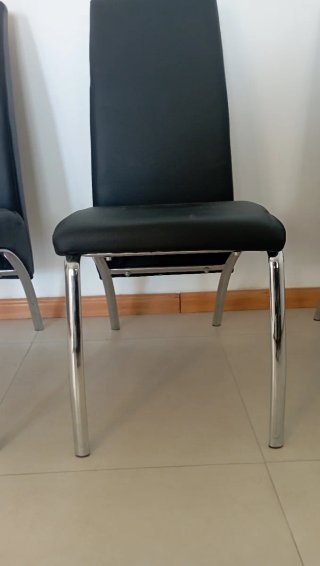 Juego de 5 sillas modernas negras