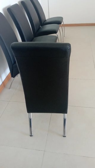 Juego de 5 sillas modernas negras