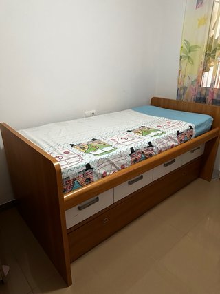 Cama nido con 4 cajones e incluidos los colchones