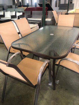 Conjunto Mesa y Sillas Terraza Cristal