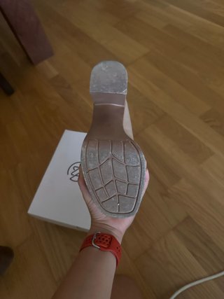 Zapatos tacón beige plataforma