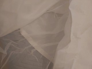Vestido de novia vintage con cola larga