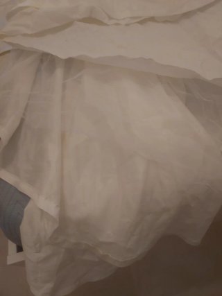 Vestido de novia vintage con cola larga