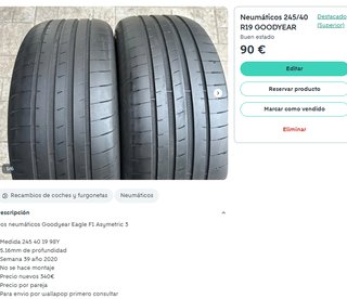 Neumáticos Goodyear 245/40 R19