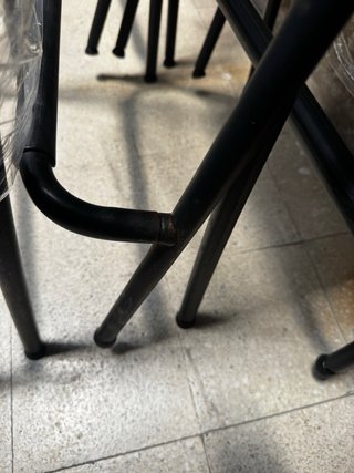 4 Taburetes Altos Plegables Bar Negros