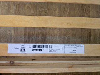Base de cama + SUMMIER IKEA madera, 6 meses uso