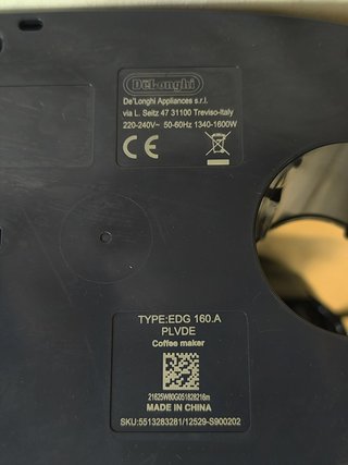 Cafetera Dolce Gusto DeLonghi EDG160
