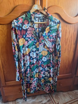 Vestido camisero estampado floral
