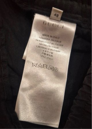 Pantalón gucci negro con cremallera