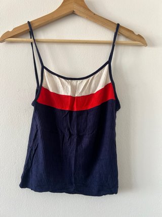 Camiseta tirantes rayas azul, rojo, blanco