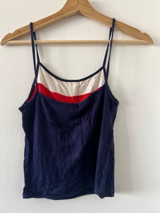 Camiseta tirantes rayas azul, rojo, blanco