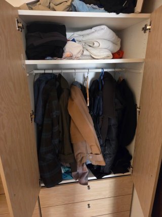Armario Ikea Madera/Blanco 2 puertas y 3 cajones