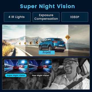 Cámara Coche Dashcam 1080P + Tarjeta 64GB