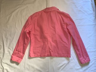 Blazer vintage rosa con ricami floreali